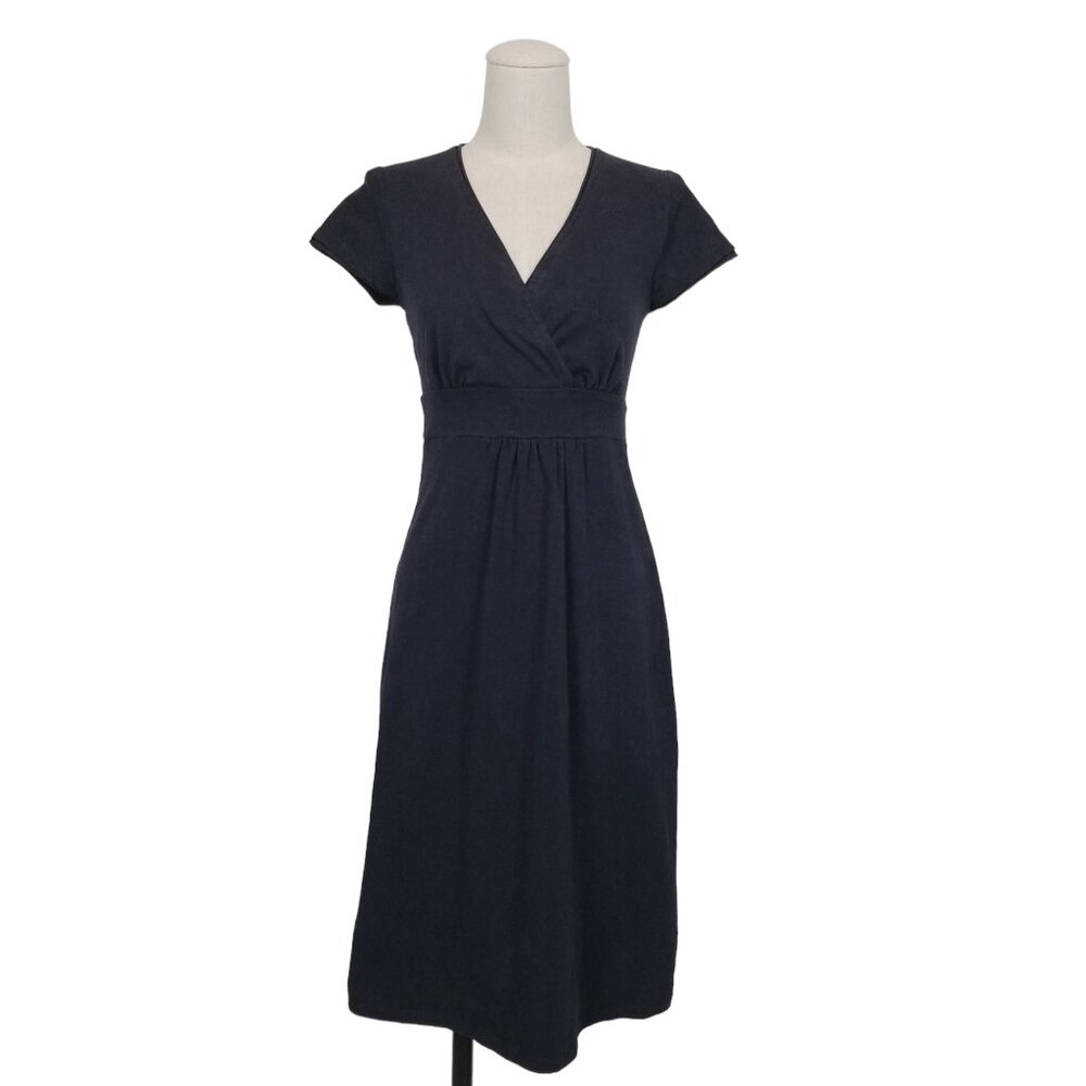 Boden Slub Jersey Dress Navy Blue Sz 2R